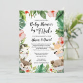 Invitation Baby shower garçon par courrier | Amis Masqués Saf (Debout devant)