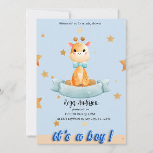 INVITATION BABY SHOWER GARÇON PERSONNALISÉ