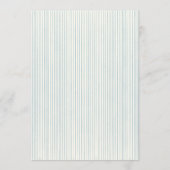 Invitation Baby shower garçon ruban rayé bleu classique (Dos)