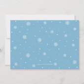 Invitation Baby shower Garçon Silver & Blue Winter Wonderland (Dos)
