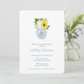 Invitation Baby shower garçon Smart Ginger Jar Sunflowers (Debout devant)
