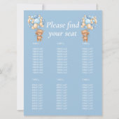 Invitation Baby Shower Garçon Teddy Balloon Tableau (Devant)