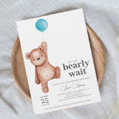 Invitation Baby shower Garçon Teddy Bear