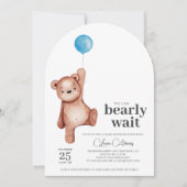 Invitation Baby shower Garçon Teddy Bear (Devant)