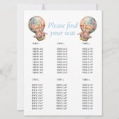 Invitation Baby Shower Garçon Teddy Fleurs Ballon graphique b (Devant)