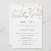Invitation Baby shower Garçon Turquoise Mint (Devant)