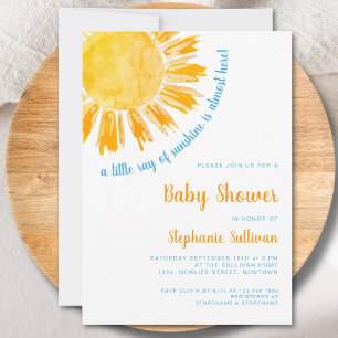 Invitation Baby Shower Garçon Un Petit Rayon de Soleil