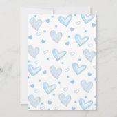 Invitation Baby shower Garçon Valentine (Dos)