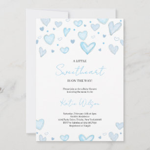 Invitation Baby shower Garçon Valentine