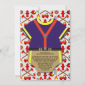 Invitation Baby shower Garçons "Little Fireman" moderne (Dos)