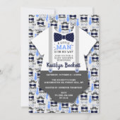 Invitation Baby shower Garçons "Little Man" moderne (Devant)