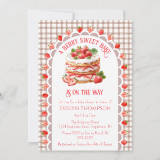 Invitation Baby Shower Gâteau Fraisier 013