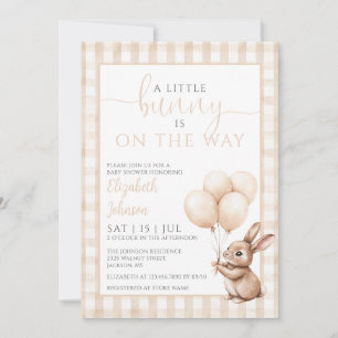 Invitation Baby Shower Genre Neutre Little Bunny Tout En Un