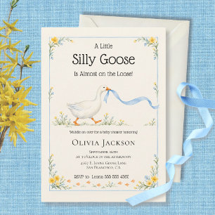 Invitation Baby Shower Genre Neutre pour une Petite Oie Rigol