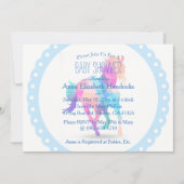 Invitation Baby shower géométrique à cheval à couronne bleue (Devant)