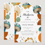 Invitation Baby shower géométrique coloré moderne (Devant / Derrière)