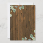 Invitation Baby shower géométrique Eucalyptus rustique | Mon  (Dos)