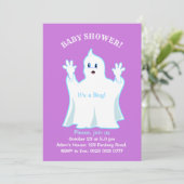 Invitation baby shower Ghost Cute (Debout devant)