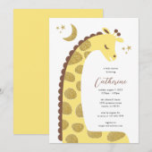 Invitation Baby shower Giraffe (Devant / Derrière)