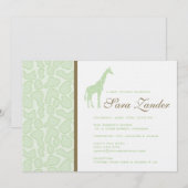 Invitation Baby shower Giraffe (Devant / Derrière)