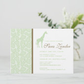 Invitation Baby shower Giraffe (Debout devant)