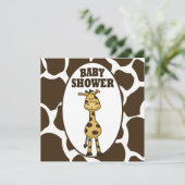 Invitation Baby shower Giraffe (Debout devant)