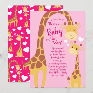 Invitation Baby shower Giraffe