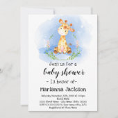 Invitation Baby shower Giraffe (Devant)