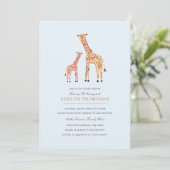 Invitation Baby shower Giraffe (Debout devant)