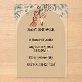 INVITATION BABY SHOWER GIRAFFE (Recto)