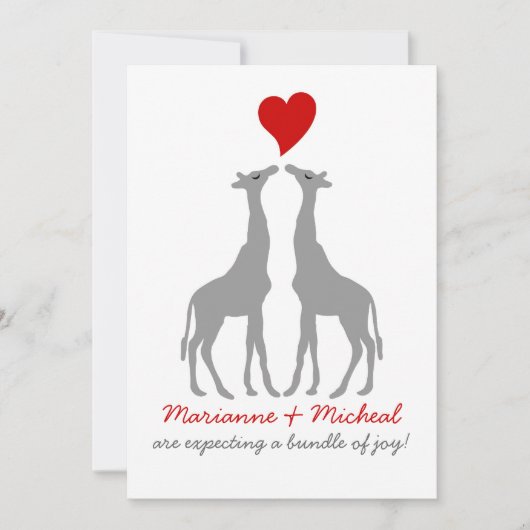 Invitation Baby shower Giraffe (Devant)