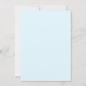 Invitation Baby shower Giraffe bleu et gris (Dos)