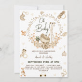 Invitation Baby shower Giraffe Boho (Devant)