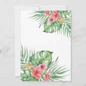 Invitation Baby shower Giraffe & Couples de verdure tropicale (Dos)