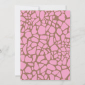 Invitation Baby shower Giraffe (fille) (Dos)