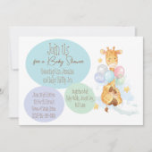 Invitation Baby shower Giraffe plat (Devant)