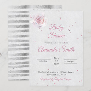 Invitation Baby shower Girl Pink