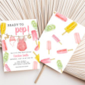 Invitation Baby shower Girl Popsicle