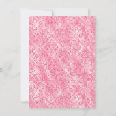 Invitation Baby shower Girl rose et or "Hello Baby" (Dos)