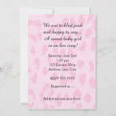 Invitation Baby shower Girls Pink Bow Leopard Cheetah Invitat (Dos)
