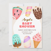 Invitation Baby shower glace (Devant)