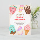 Invitation Baby shower glace (Debout devant)