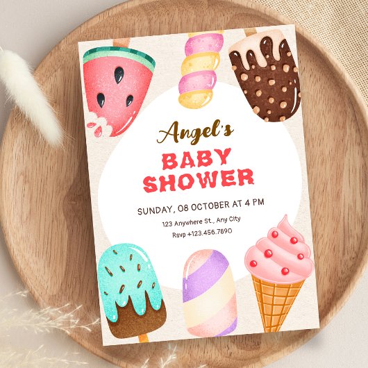 Invitation Baby shower glace