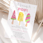 Invitation Baby Shower Glace Rose