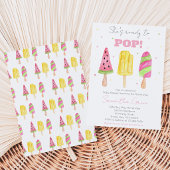 Invitation Baby Shower Glace Rose