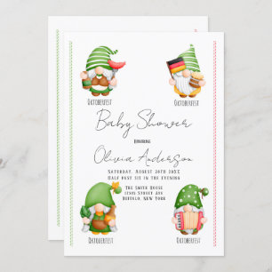 Invitation Baby shower Gnome Oktoberfest