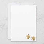 Invitation baby shower Gold Baby & maman Penguin (Dos)