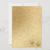 Invitation baby shower Gold Baby & maman Penguin (Dos)