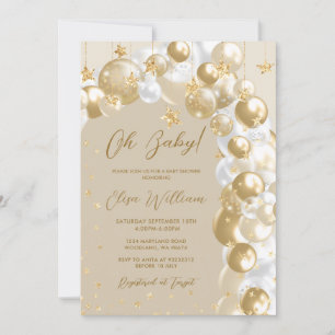 Invitation Baby shower Gold Balloon Arch