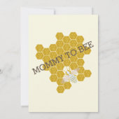 Invitation Baby shower Gold Bee Hive à l'aquarelle tendance e (Dos)